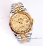  Rolex Datejust 36 3235 Watch Two Tone Gold dial Fluted Motif for Men